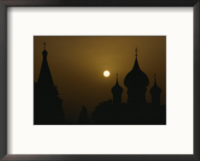 Silhouetted Onion Domes Of A Russian Orthodox Church by Dean Conger Pricing Limited Edition Print image