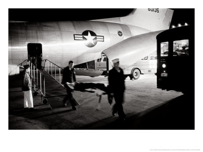 Wounded Servicemen Arriving From Vietnam At Andrews Air Force Base, 1968 by Warren K. Leffler Pricing Limited Edition Print image