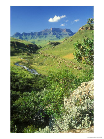 Giants Castle Peak, Kwazulu Natal, South Africa by Roger De La Harpe Pricing Limited Edition Print image