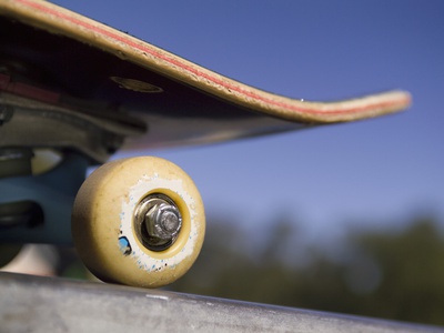 Close Up Of A Skateboard Wheel by Tobias Titz Pricing Limited Edition Print image