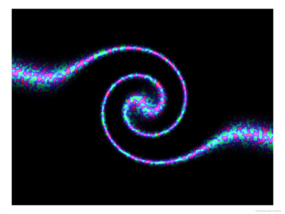 Multi-Coloured Swirl On Black Background by Albert Klein Pricing Limited Edition Print image