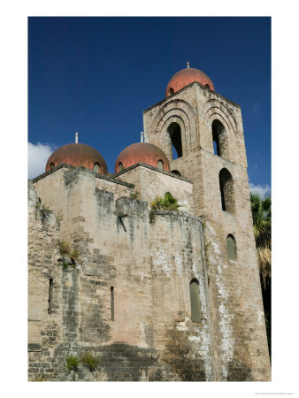 Domes Of The San Giovanni Degli Eremiti Church, Palermo, Sicily, Italy by Walter Bibikow Pricing Limited Edition Print image