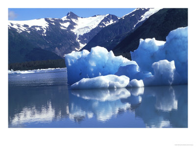 Icebergs At Portage Glacier, Alaska, Usa by Bill Bachmann Pricing Limited Edition Print image