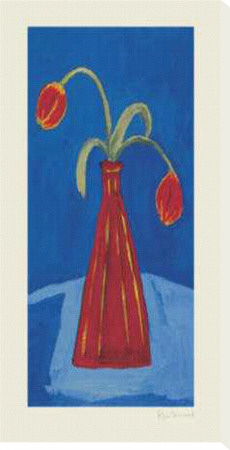 Red Vase And Tulips by Pippa Sherwood Pricing Limited Edition Print image