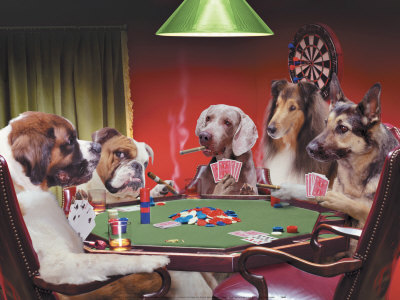 Dogs Playing Poker by John Lund Pricing Limited Edition Print image