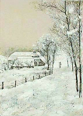 Grande Maison Sous La Neige by Antonio Rivera Pricing Limited Edition Print image