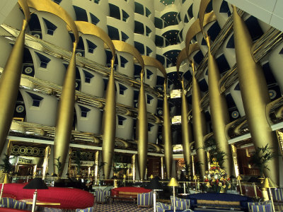 Burj Al Arab Atrium Lobby, Dubai, United Arab Emirates by Holger Leue Pricing Limited Edition Print image