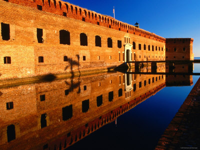 Reflection Of Fort Jefferson Entrance, Dry Tortugas National Park, Florida by Eddie Brady Pricing Limited Edition Print image