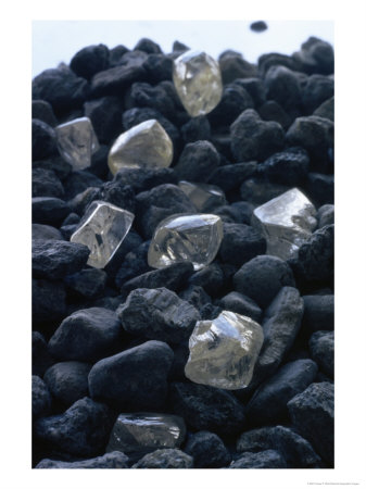 Crystals Scattered Among Pebbles, De Beers Consolidated Mines, South Africa by James P. Blair Pricing Limited Edition Print image