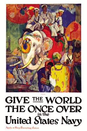 Give The World The Once Over In The United States Navy , C.1919 by James Henry Daugherty Pricing Limited Edition Print image