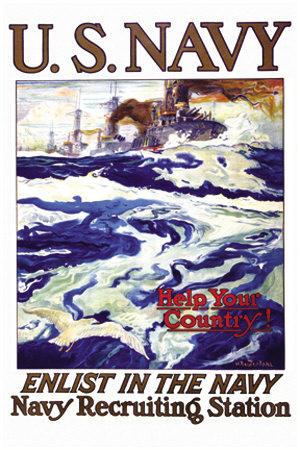 Help Your Country! Enlist In The Navy, C.1917 by Henry Reuterdahl Pricing Limited Edition Print image