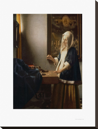 Woman Holding A Balance, Circa 1664 by Jan Vermeer Pricing Limited Edition Print image