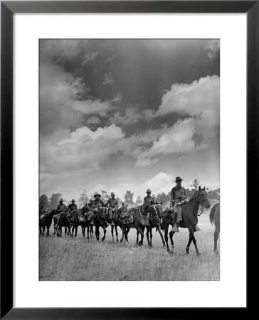 Cavalry In Maneuvers At Ft. Francis Warren by Horace Bristol Pricing Limited Edition Print image
