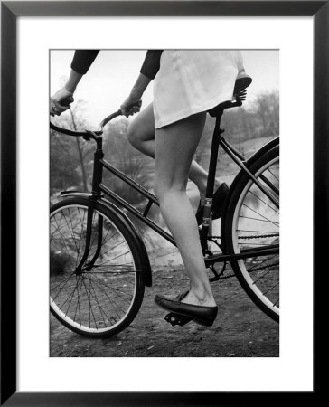 Bicycle Being Ridden By A Typical American Girl by Nina Leen Pricing Limited Edition Print image