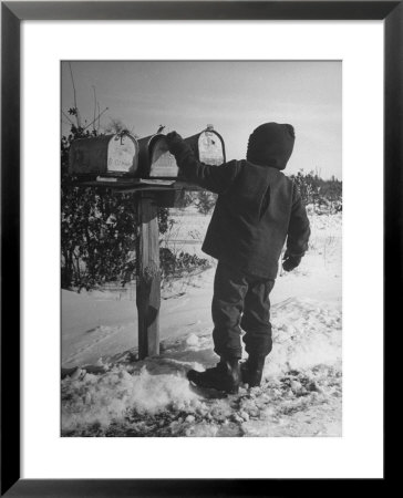 Country Boy Opening His Mailbox by Wallace Kirkland Pricing Limited Edition Print image