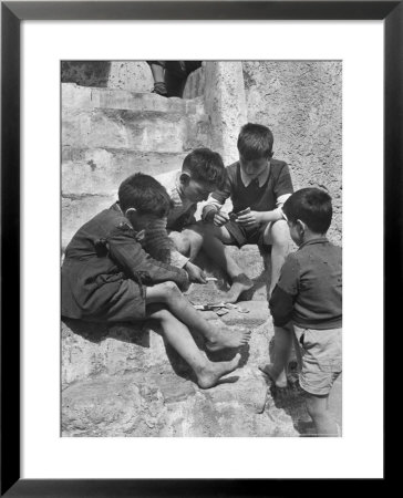 Boys Playing Card Game by Alfred Eisenstaedt Pricing Limited Edition Print image