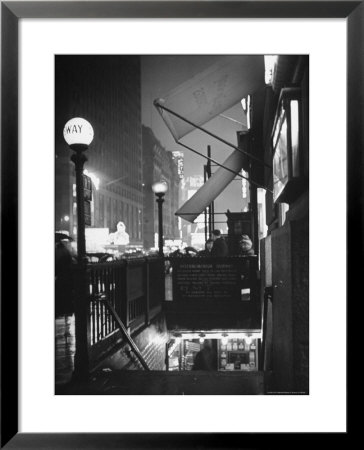 Subway Entrance In Times Square Neighborhood by Thomas D. Mcavoy Pricing Limited Edition Print image