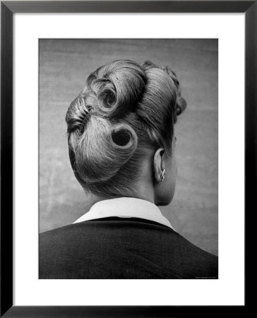 Woman Showing Her Fashionable Upsweeping Hairstyle by Nina Leen Pricing Limited Edition Print image