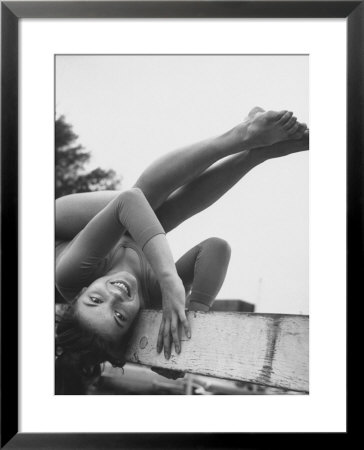 Us Gymnast Muriel Davis Practicing At The National Gymnastic Clinic by Stan Wayman Pricing Limited Edition Print image