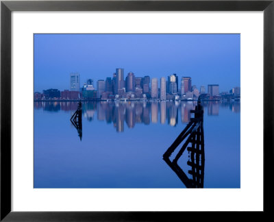 East Boston, Financial District From Logan Airport, Boston, Massachusetts, Usa by Walter Bibikow Pricing Limited Edition Print image