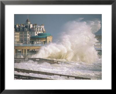 Waves Pounding Bandstand, Storm In Eastbourne, East Sussex, England, United Kingdom, Europe by Ian Griffiths Pricing Limited Edition Print image