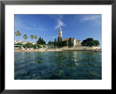 Franciscan Monastery And Beach, Hvar Town, Hvar Island, Dalmatia, Croatia by Gavin Hellier Pricing Limited Edition Print image