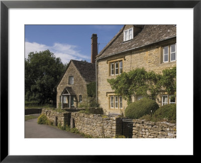 Stone Cottages, Lower Slaughter, The Cotswolds, Gloucestershire, England, United Kingdom by David Hughes Pricing Limited Edition Print image