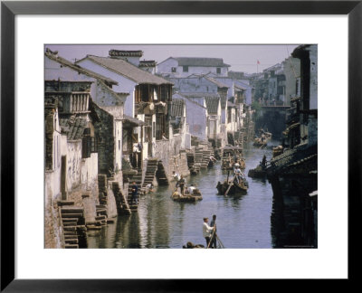 Ancient Canal In The City, Part Of The Great Canal, The Longest In China, Soochow (Suzhou), China by Ursula Gahwiler Pricing Limited Edition Print image