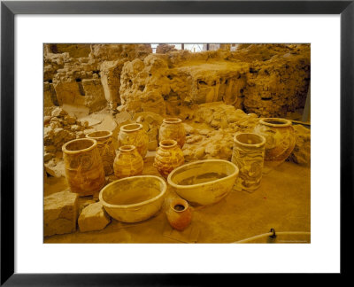 Ancient Minoan Pottery, Ancient Akrotiri Museum, Akrotiri, Cyclades Islands by Marco Simoni Pricing Limited Edition Print image
