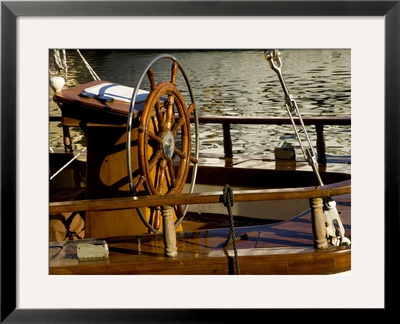 Detail Of Sailboat's Helm, Helsinki, Finland by Nancy & Steve Ross Pricing Limited Edition Print image