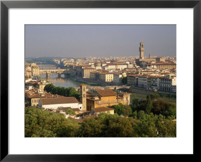 View From The Piazzale Michelangelo Over The City And River Arno In Florence, Tuscany, Italy by Gavin Hellier Pricing Limited Edition Print image