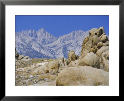 Distant Granite Peaks Of Mount Whitney (4416M), Sierra Nevada, California, Usa by Anthony Waltham Pricing Limited Edition Print image