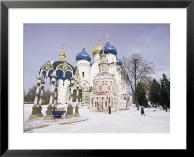 Monastery Of The Christian St. Sergius Cathedral Of The Assumption In Snow, Moscow Area, Russia by Gavin Hellier Pricing Limited Edition Print image