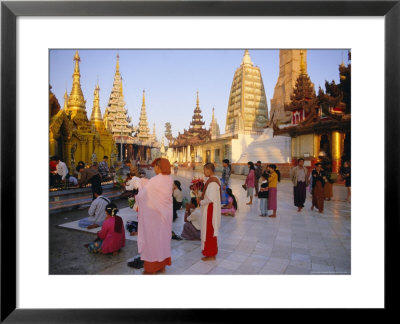 Buddhist Worshippers At The Shwedagon Paya (Shwe Dagon Pagoda), Yangon (Rangoon), Myanmar (Burma) by Christina Gascoigne Pricing Limited Edition Print image