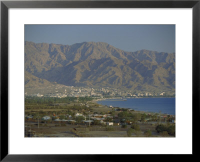 The Red Sea Port Of Aqaba And Highlands Beyond, Jordan, Middle East by Robert Francis Pricing Limited Edition Print image