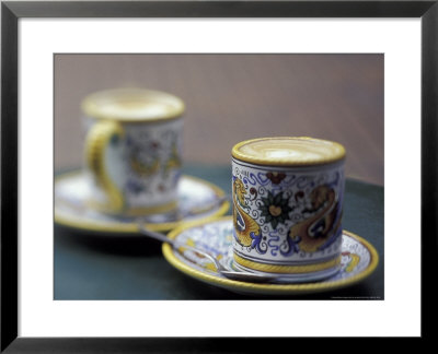 Espresso Drinks In Italian Mugs, Seattle, Washington, Usa by John & Lisa Merrill Pricing Limited Edition Print image