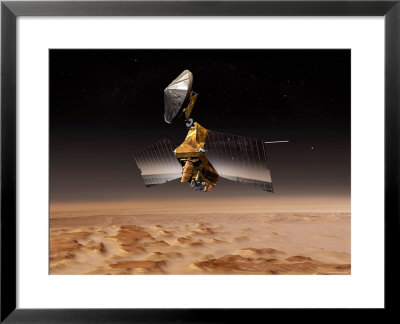 Mars Reconnaissance Orbiter Passes Above Planet Mars by Stocktrek Images Pricing Limited Edition Print image