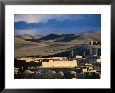 Hills, Mountain And Town By Hari Rud River, Chaghcharan, Afghanistan by Stephane Victor Pricing Limited Edition Print image