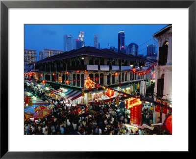 Chinatown District At Dusk, Singapore, Singapore by Michael Coyne Pricing Limited Edition Print image