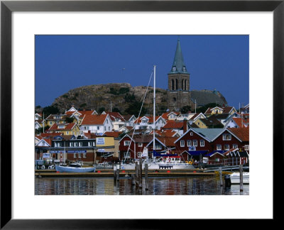 The Lovely Small Fishing Village Of Fjallbacka And Its Large Church, Vaster-Gotaland, Sweden by Anders Blomqvist Pricing Limited Edition Print image