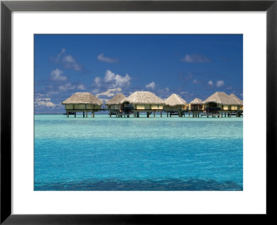 Relaise Chateau De Taha'a Bungalows On Stilts by Emily Riddell Pricing Limited Edition Print image