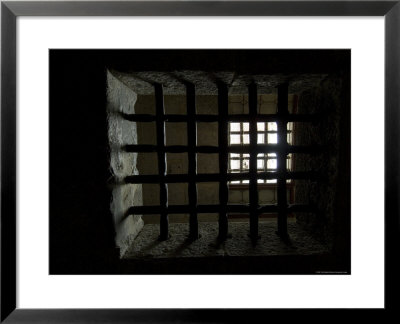 Close View Of Iron Bars In A Window In The Prison Of The Doges Palace, Venice, Italy by Todd Gipstein Pricing Limited Edition Print image