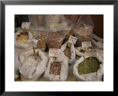 Dried Beans Outside A Market In Bologna, Italy by Gina Martin Pricing Limited Edition Print image