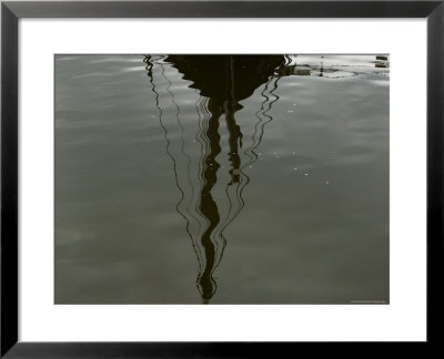 Reflection Of A Ship's Mast And Rigging In The Water, Mystic, Connecticut by Todd Gipstein Pricing Limited Edition Print image