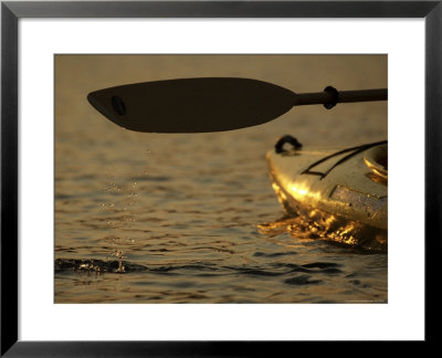 Paddling A Kayak Over Walden Pond At Sunset by Tim Laman Pricing Limited Edition Print image