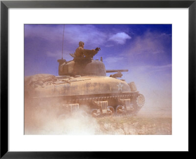 American Sherman Tank On The Move After The Battle Of El Guettar by Eliot Elisofon Pricing Limited Edition Print image