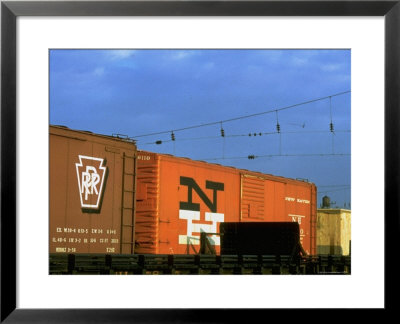 Line Of Box Cars Dramatically Lit By Late Day Sunlight by Walker Evans Pricing Limited Edition Print image