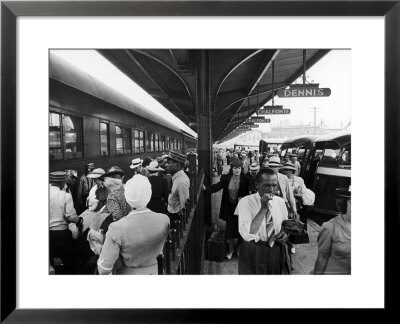 Travelers Arriving At The Train Station In The Resort And Convention City by Alfred Eisenstaedt Pricing Limited Edition Print image
