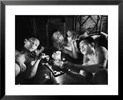 Opium Addicts Smoking, Sleeping, And Talking Together In A Desentoxication Clinic by Jack Birns Pricing Limited Edition Print image