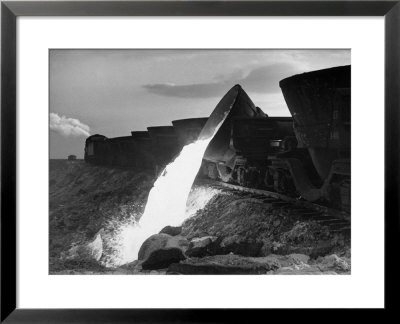 Cradles Of Scolding Hot Slag From The Carnegie-Illinois Steel Mill Dumped Outside Of Pittsburgh by Peter Stackpole Pricing Limited Edition Print image